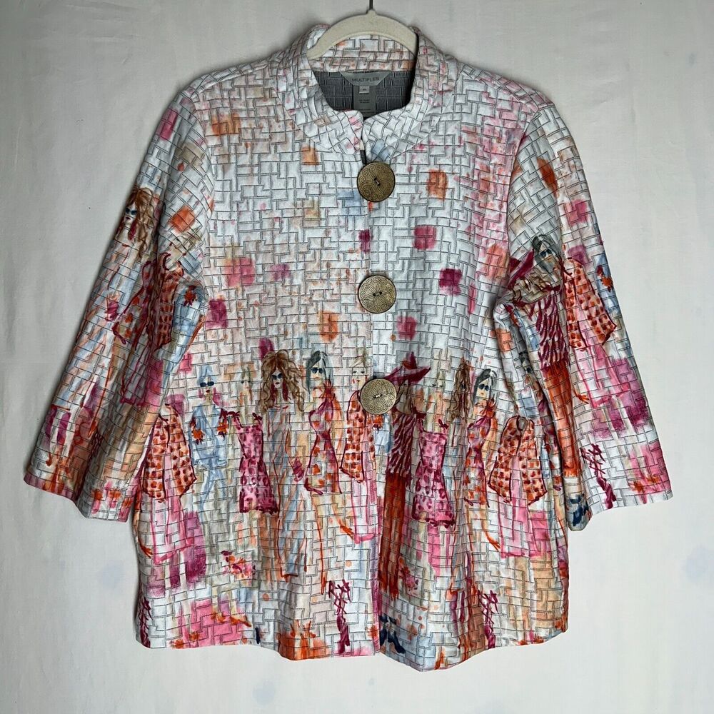 Multiples Camellia Quilted Button Front Petite Ja… - image 7